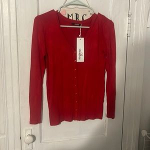 GeeGee Red Cardigan Size L